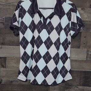 Stylish Argyle Women's Top